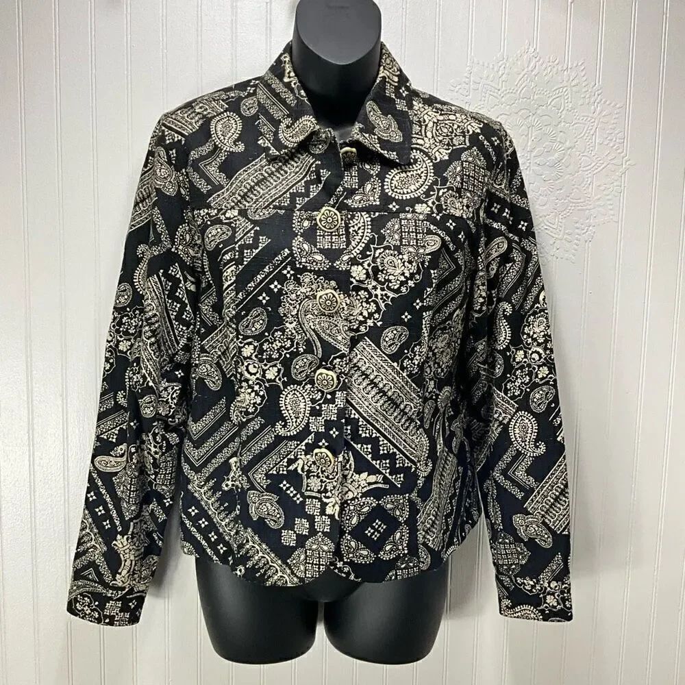 COLDWATER CREEK Silk Cotton Blend Jacket